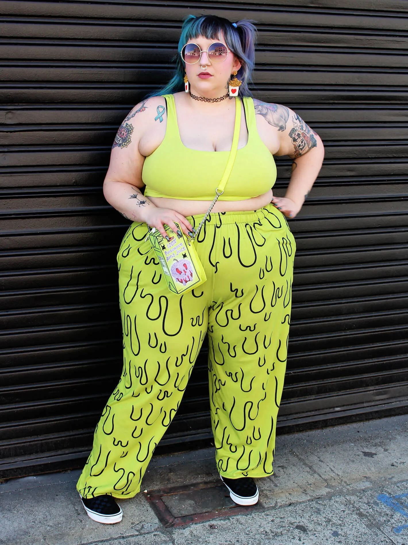 Slime Time Unisex Wide Leg Pants sold by Softcore product image thumbnail 2