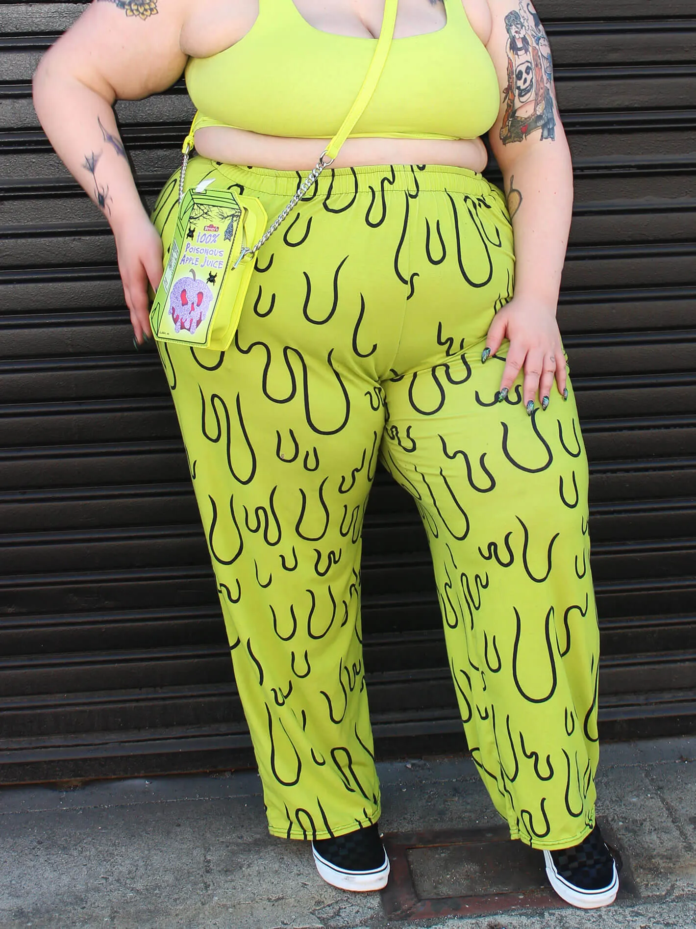 Slime Time Unisex Wide Leg Pants sold by Softcore product image thumbnail 4