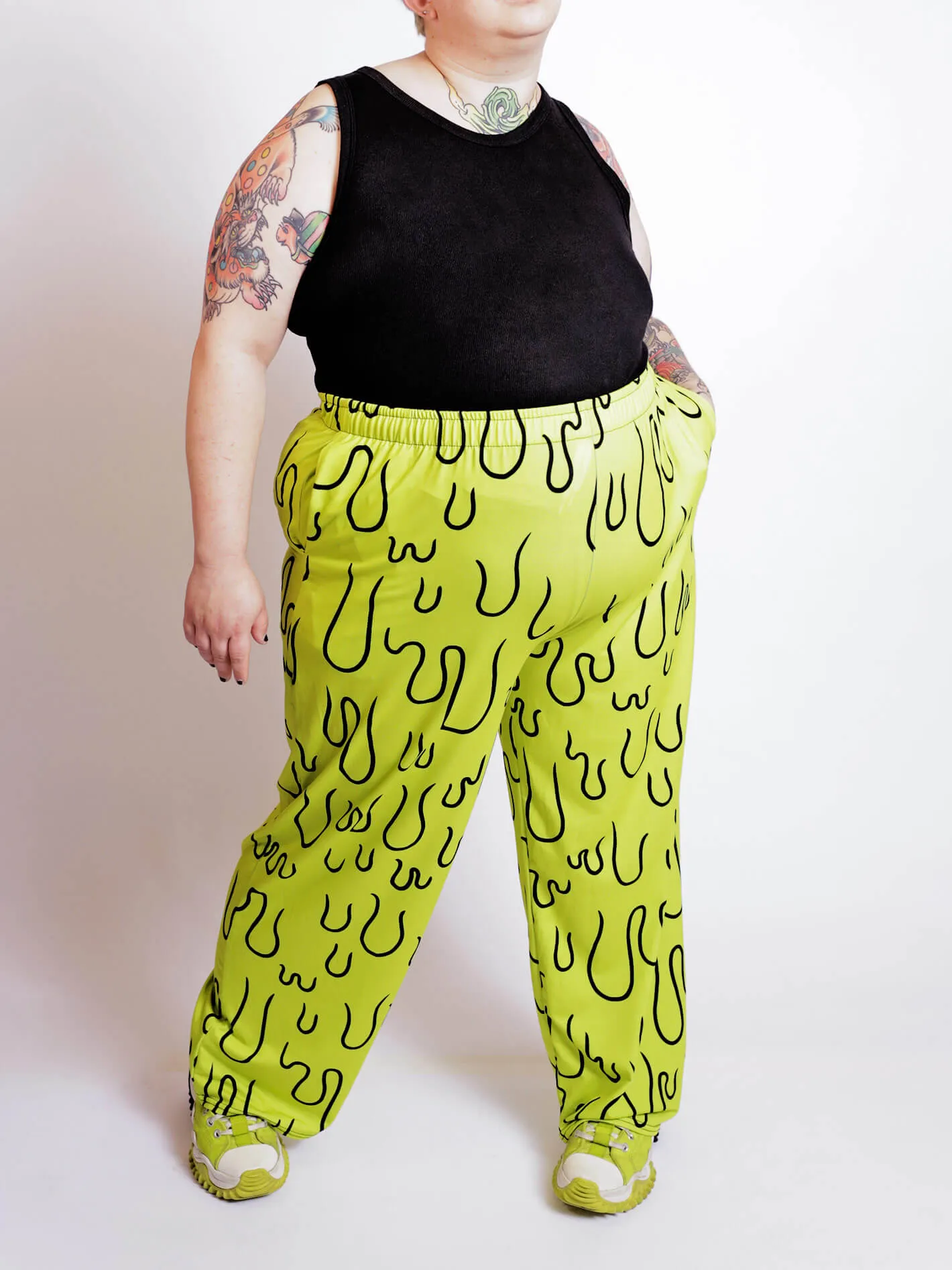 Slime Time Unisex Wide Leg Pants sold by Softcore product image thumbnail 5