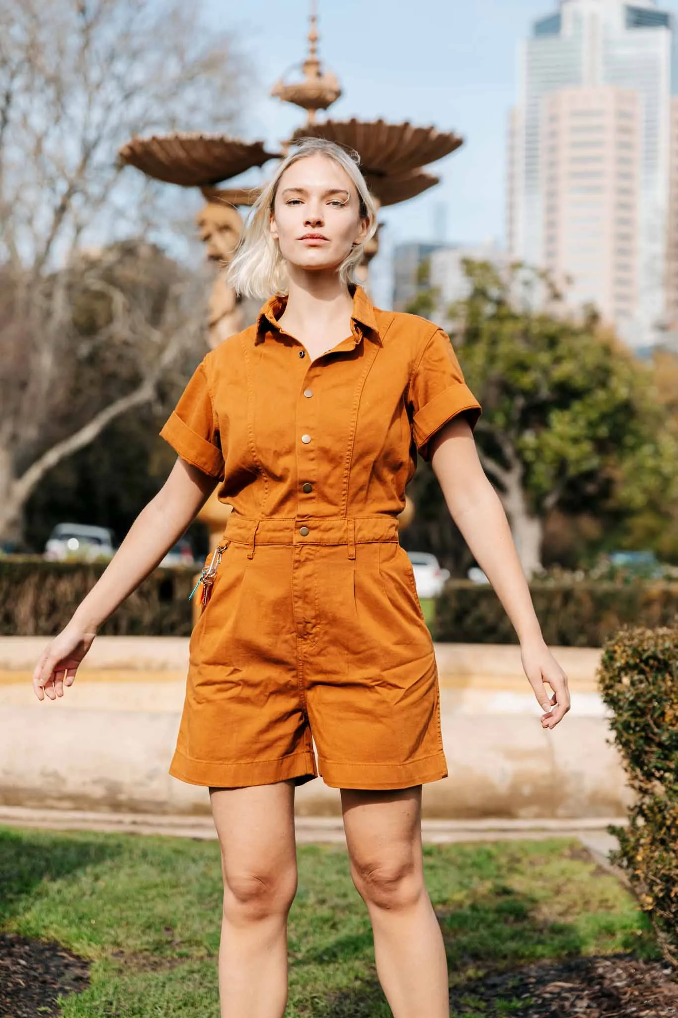 Cropped Ringer Suit Rust sold by Suk product image thumbnail 2