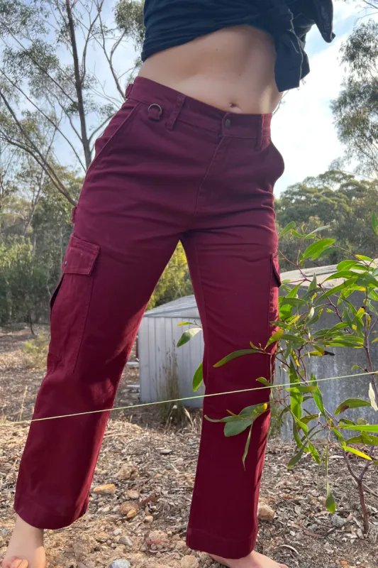 Mid Rise Cargo Pants - Heritage sold by Suk