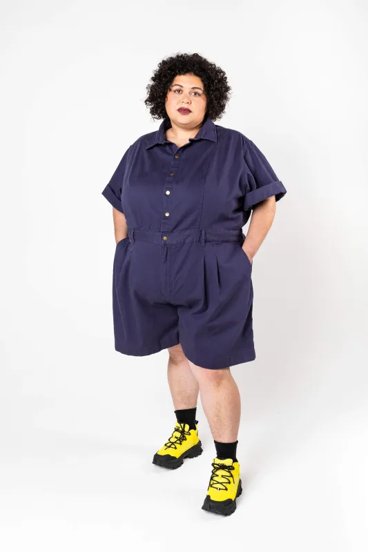 Cropped Ringer Suit - Short - Blue sold by Suk