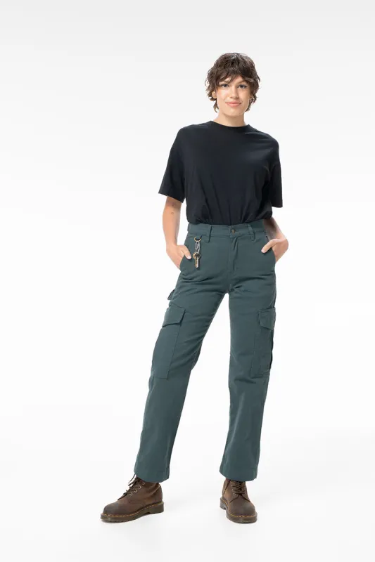 Mid Rise Cargo Pants - Green sold by Suk