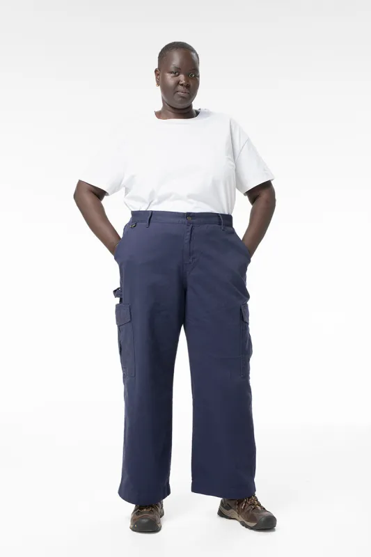 Mid Rise Cargo Pants - Blue sold by Suk