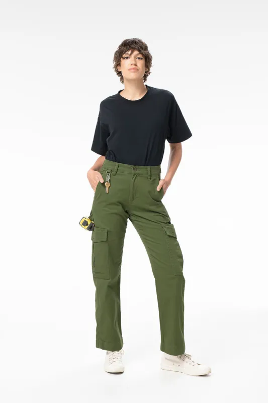 Mid Rise Cargo Pants - Hunter sold by Suk