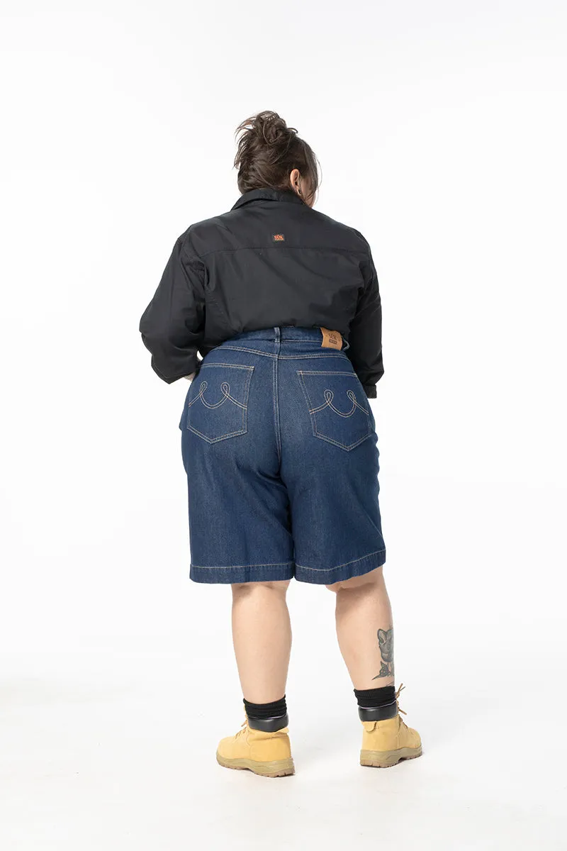 Denim Bermuda Shorts - Mid Blue sold by Suk product image thumbnail 3