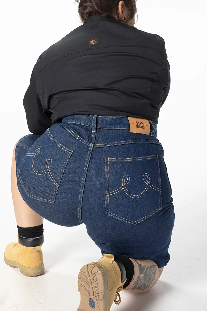 Denim Bermuda Shorts - Mid Blue sold by Suk product image thumbnail 5