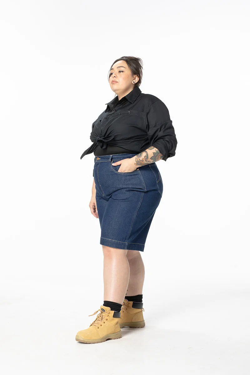 Denim Bermuda Shorts - Mid Blue sold by Suk product image thumbnail 2