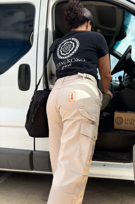 Mid Rise Cargo Pants sold by Suk