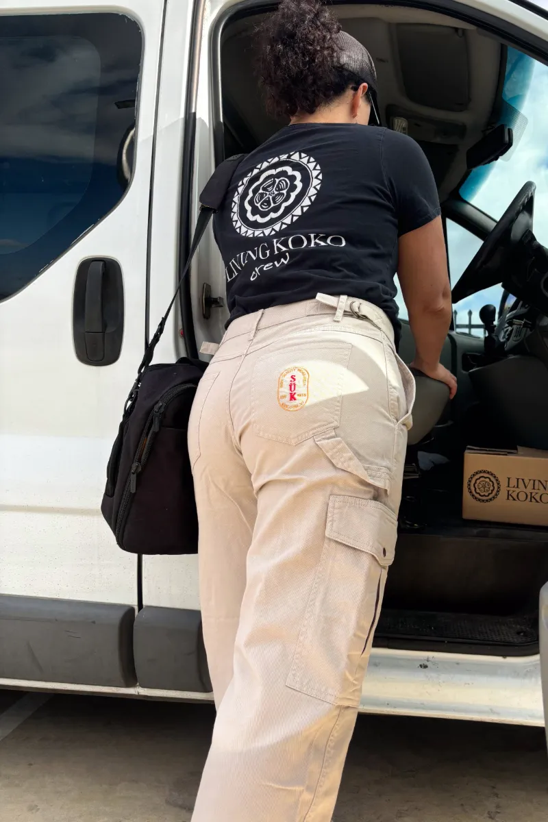 Mid Rise Cargo Pants sold by Suk