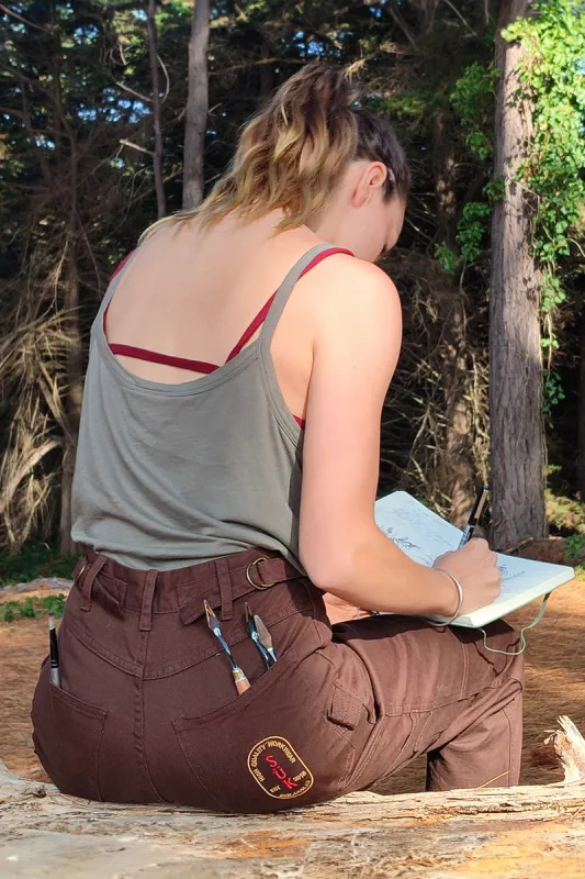 2 Way Work Pants Umber sold by Suk