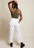 Relaxed Work Pants White sold by Suk