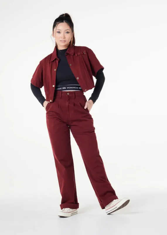 Station Pants - Burgundy sold by Suk