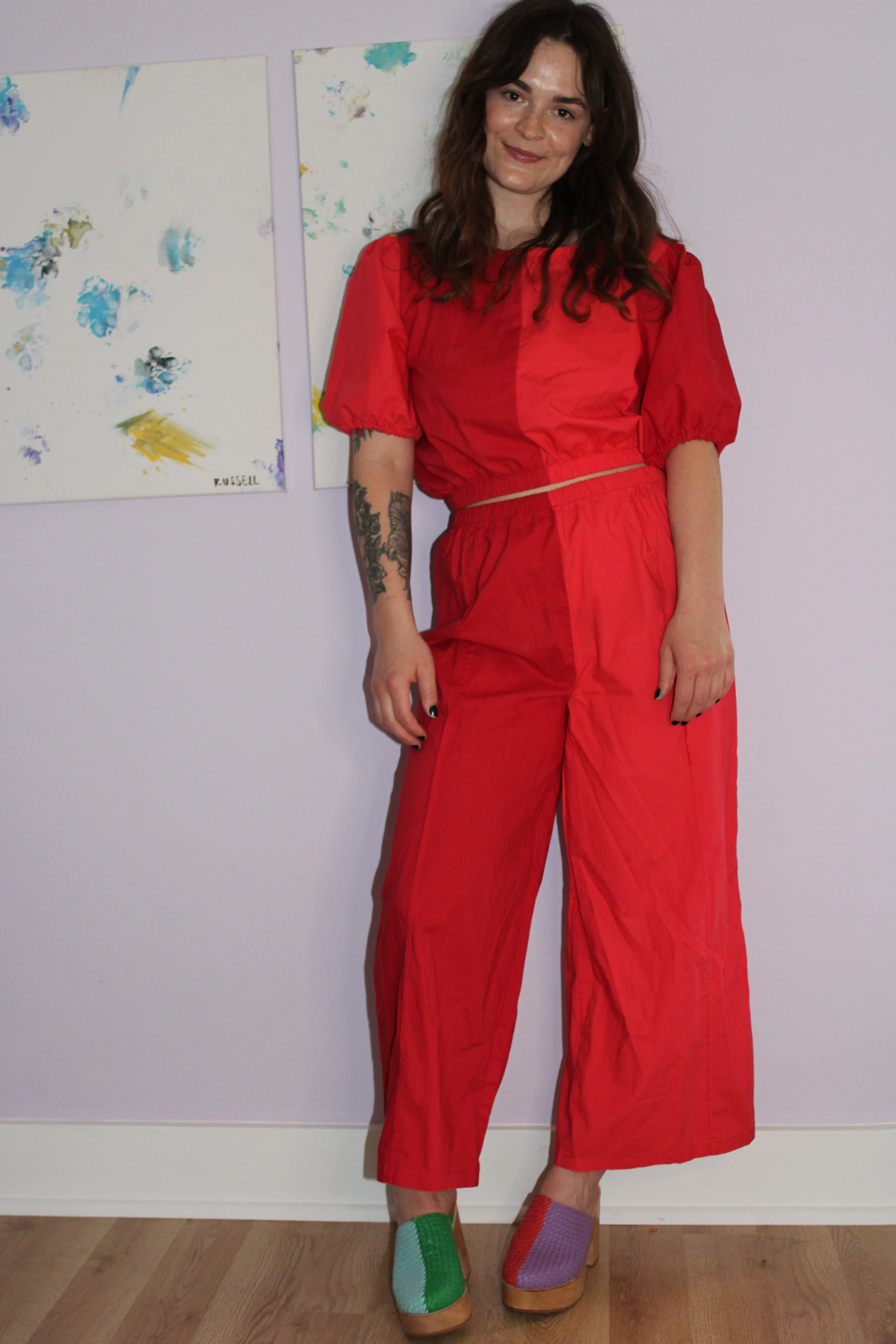 Elle Pants - Cherry sold by Isabella Eve product image thumbnail 3