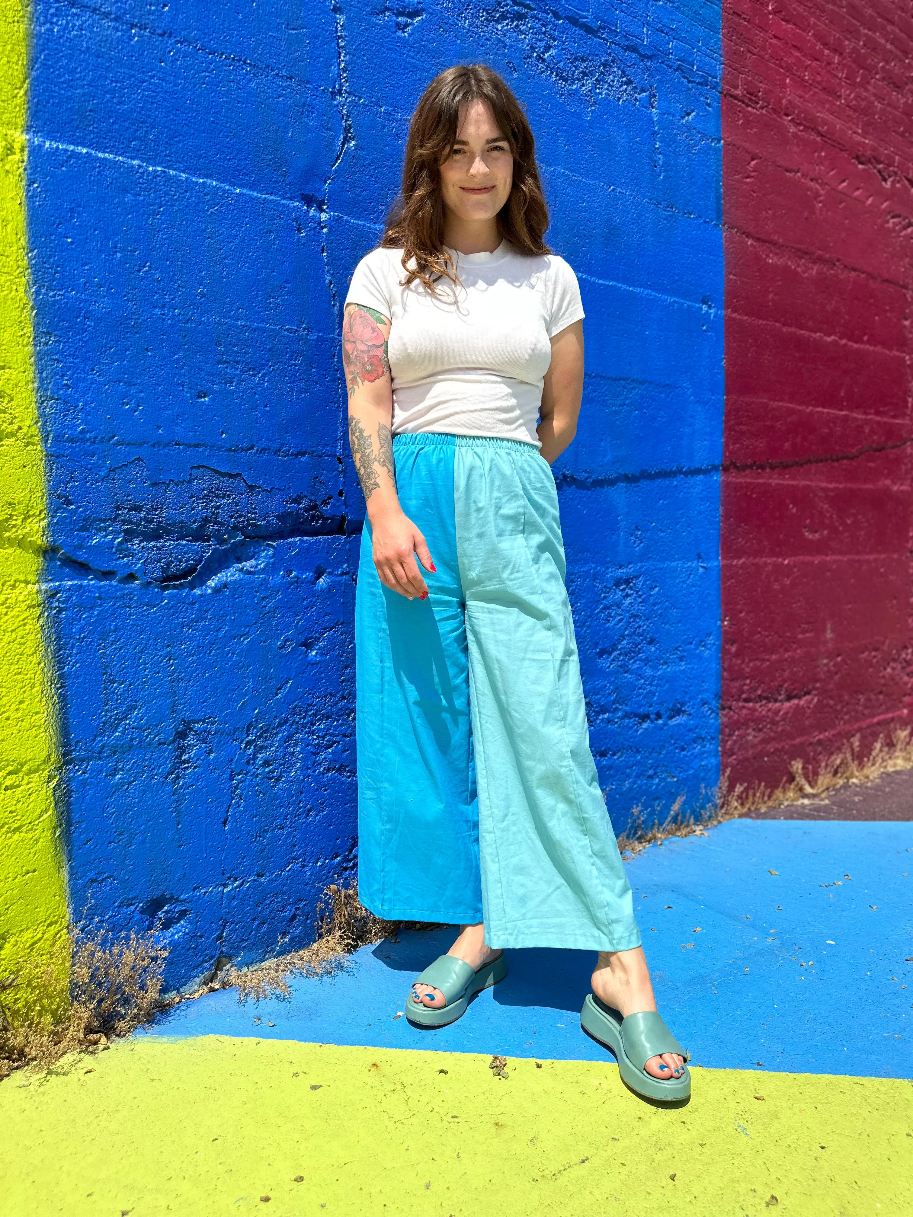 Elle Pants - Ocean sold by Isabella Eve