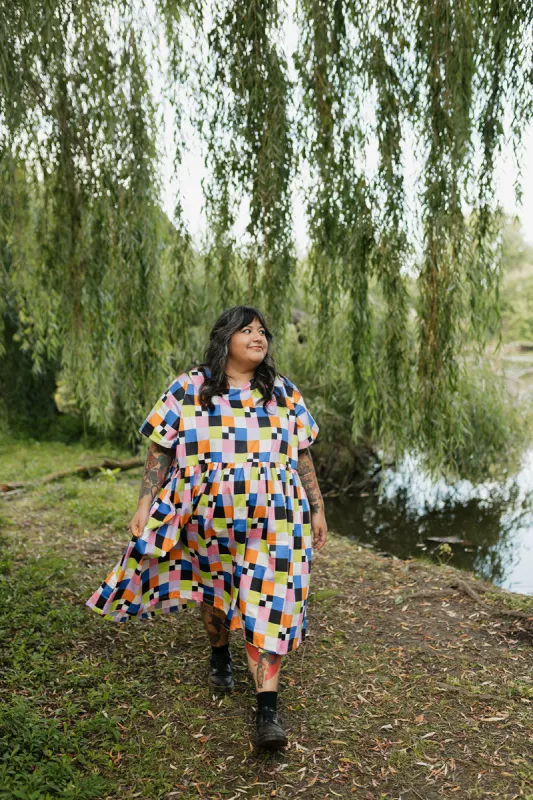 Junie Dress Midi - Mod Grid sold by Isabella Eve