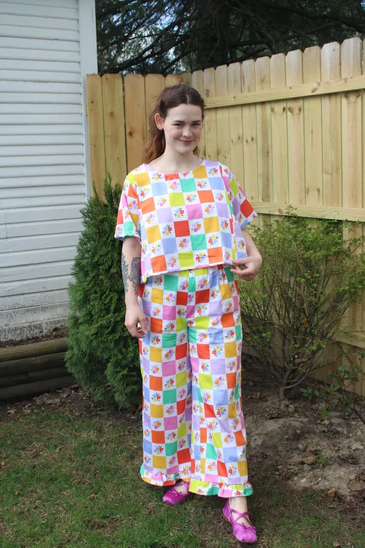 Tilly Top in Floral Check sold by Isabella Eve