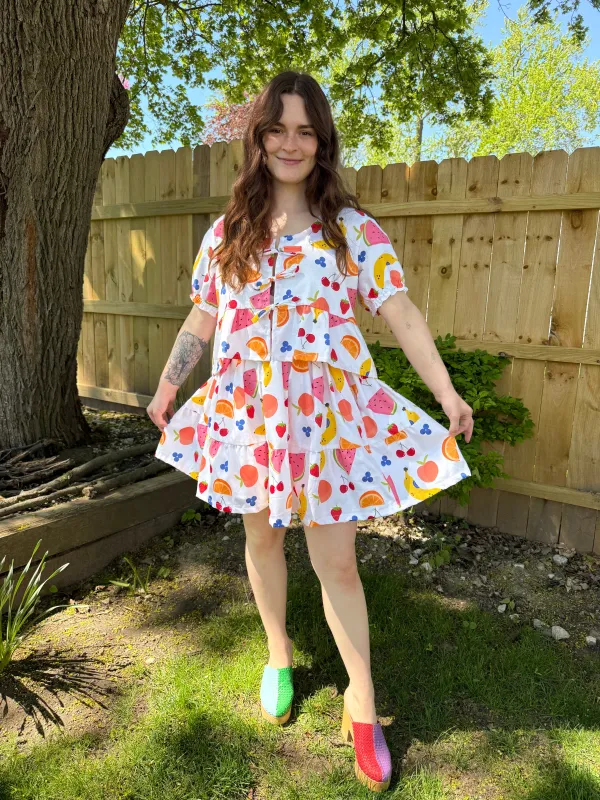Lola Mini Skirt in Fruit Salad sold by Isabella Eve