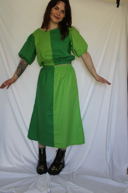 Elle Top in Basil Green sold by Isabella Eve
