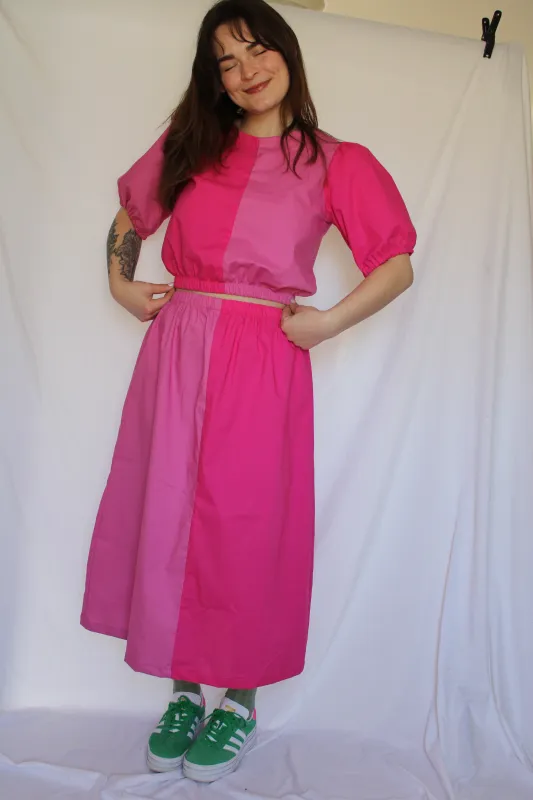 Elle Top in Peony Pink sold by Isabella Eve