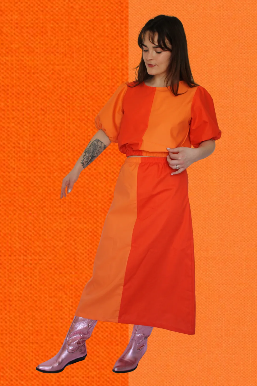 Elle Skirt in Orange Blossom sold by Isabella Eve