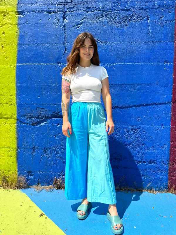Elle Pants in Ocean Blue sold by Isabella Eve