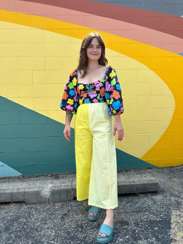 Elle Pants in Lemon Yellow sold by Isabella Eve