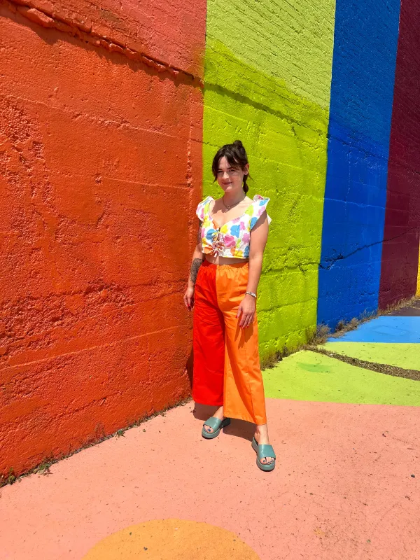 Elle Pants in Orange Blossom sold by Isabella Eve