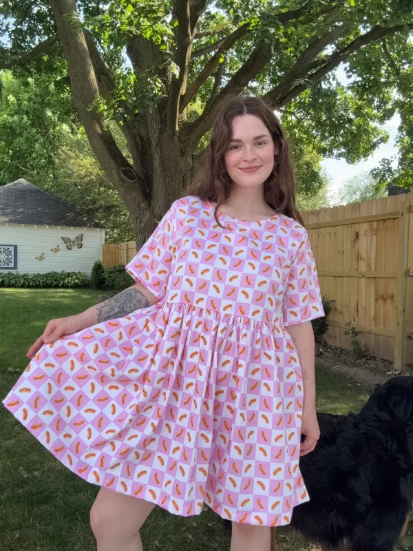 Junie Dress - Hot Dog sold by Isabella Eve