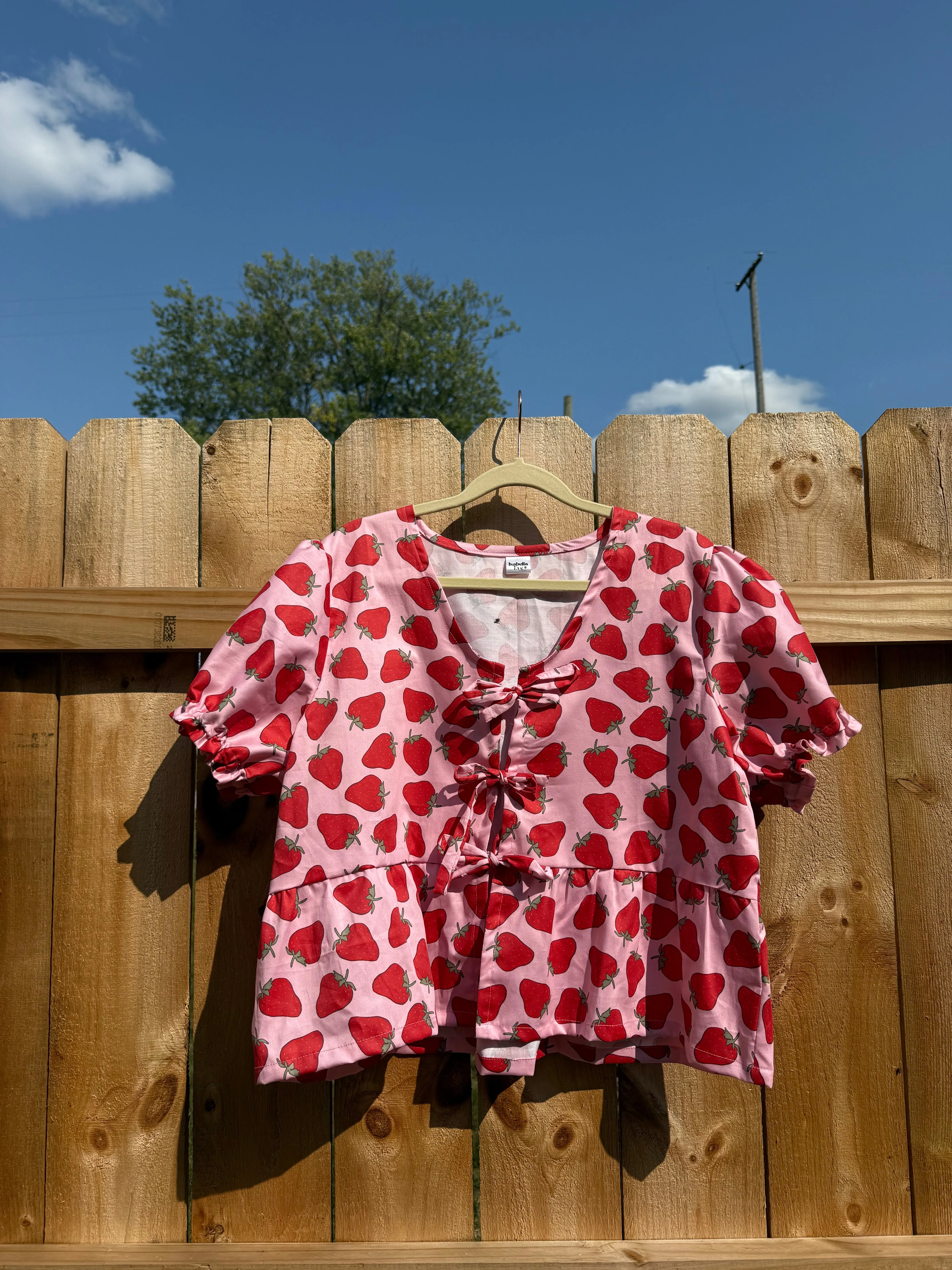 Josie Top in Strawberry Patch sold by Isabella Eve product image thumbnail 4