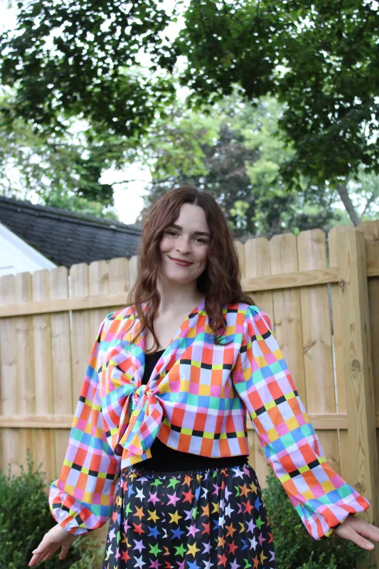 Cassie Top in Rainbow Ribbon sold by Isabella Eve