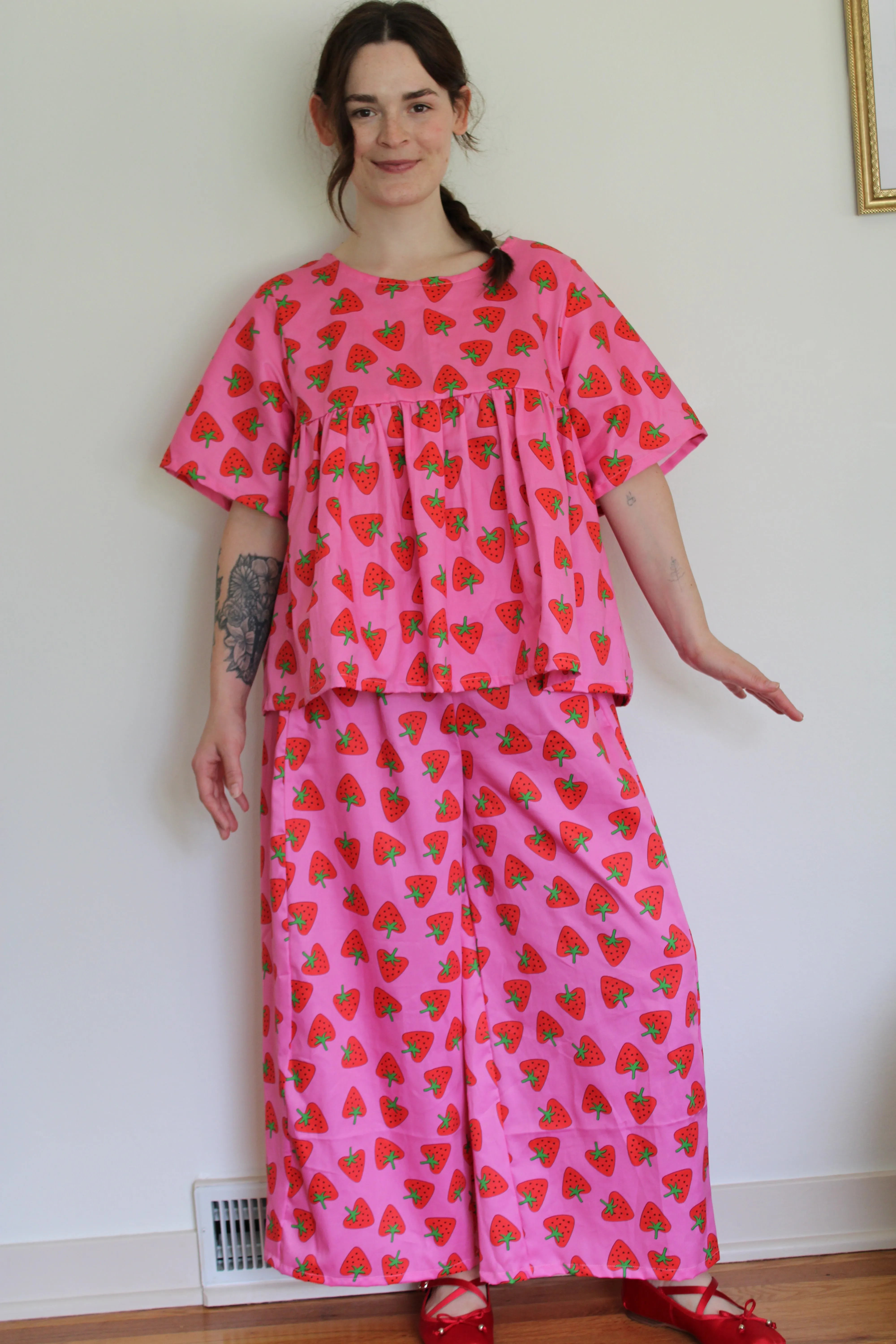 Ronnie Top in Strawberry Hearts sold by Isabella Eve product image thumbnail 3