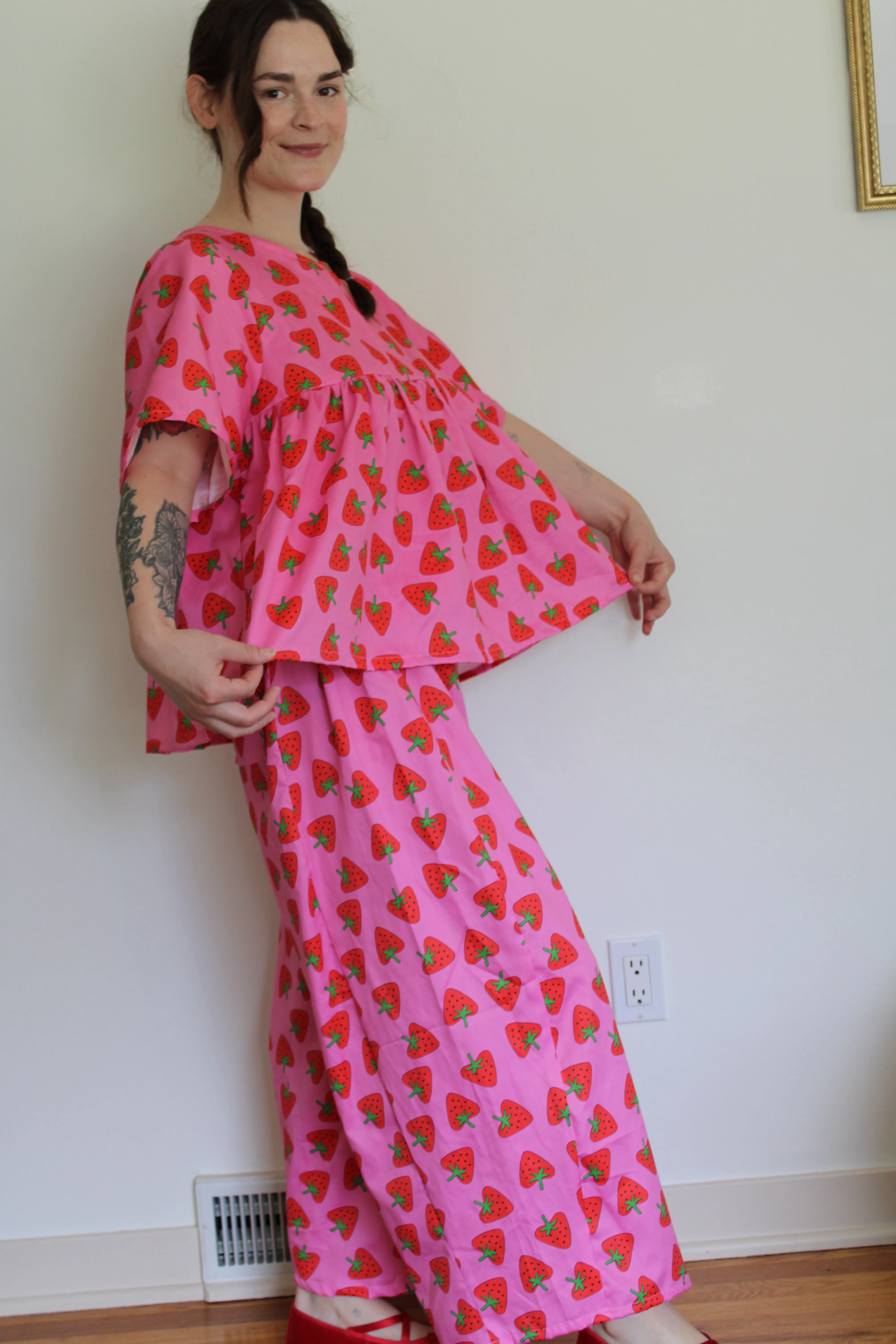 Ronnie Top in Strawberry Hearts sold by Isabella Eve product image thumbnail 2