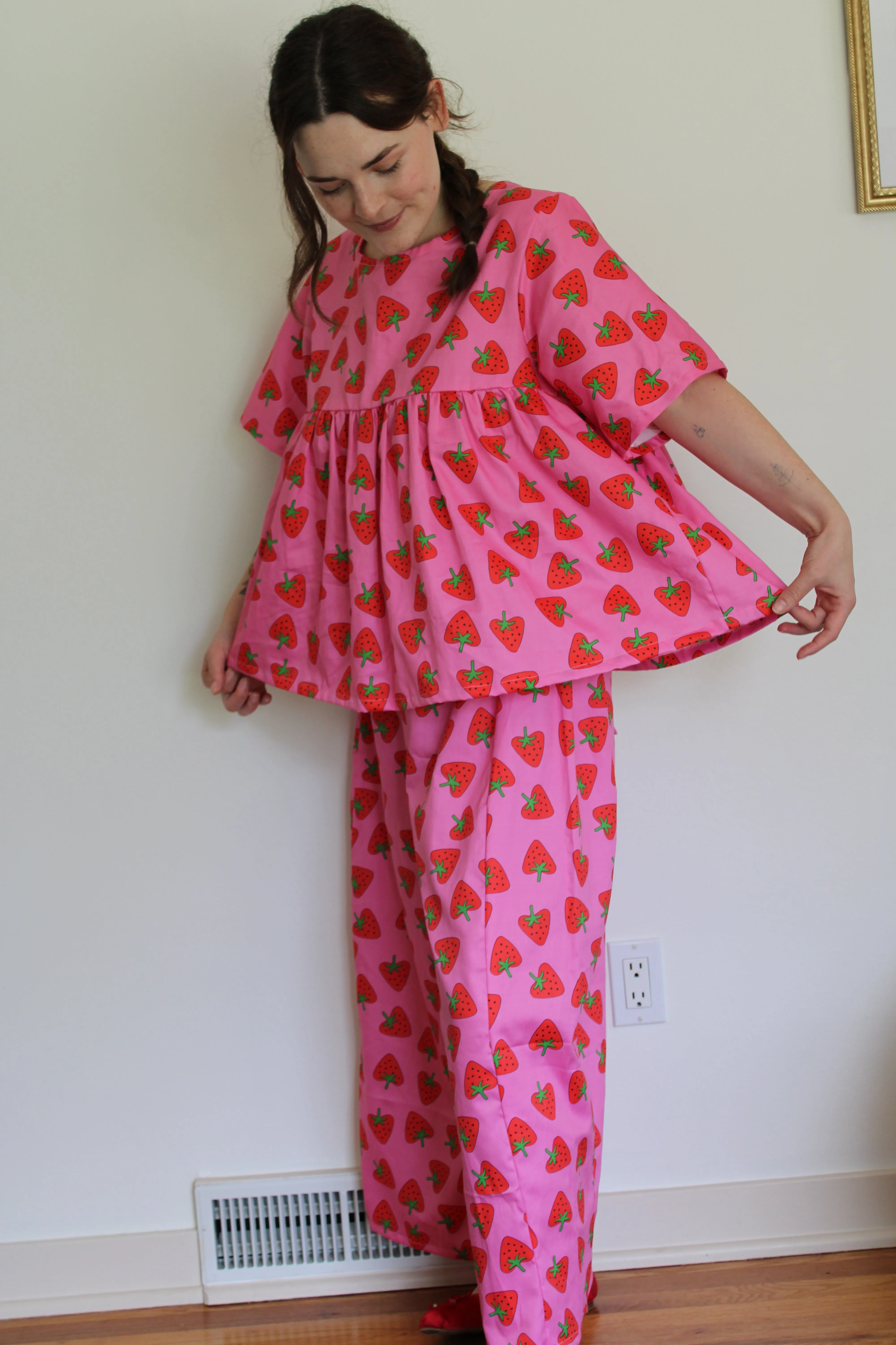 Marnie Pants in Strawberry Hearts sold by Isabella Eve product image thumbnail 4