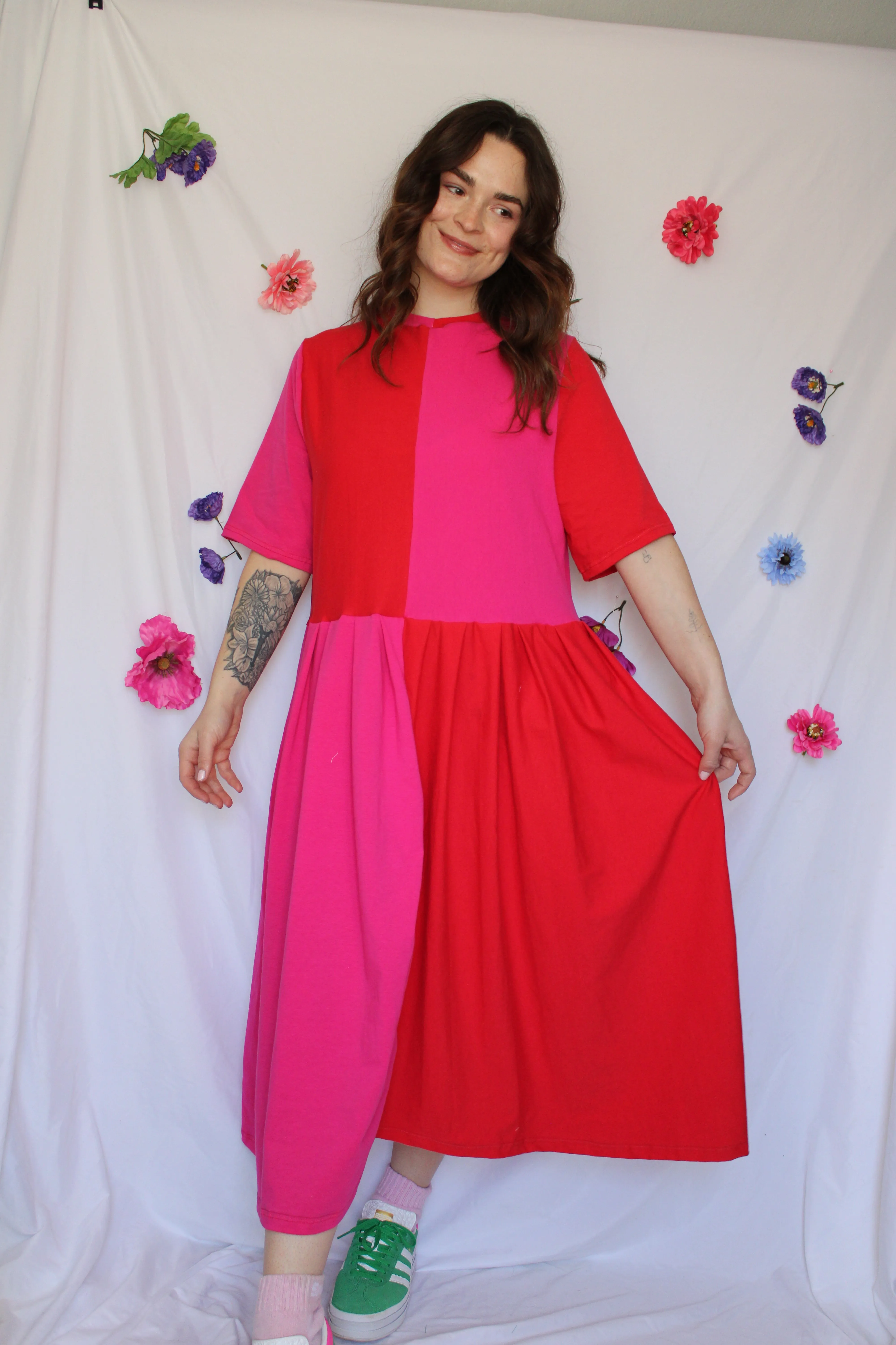 May Dress | Fuchsia + Red sold by Isabella Eve product image thumbnail 2