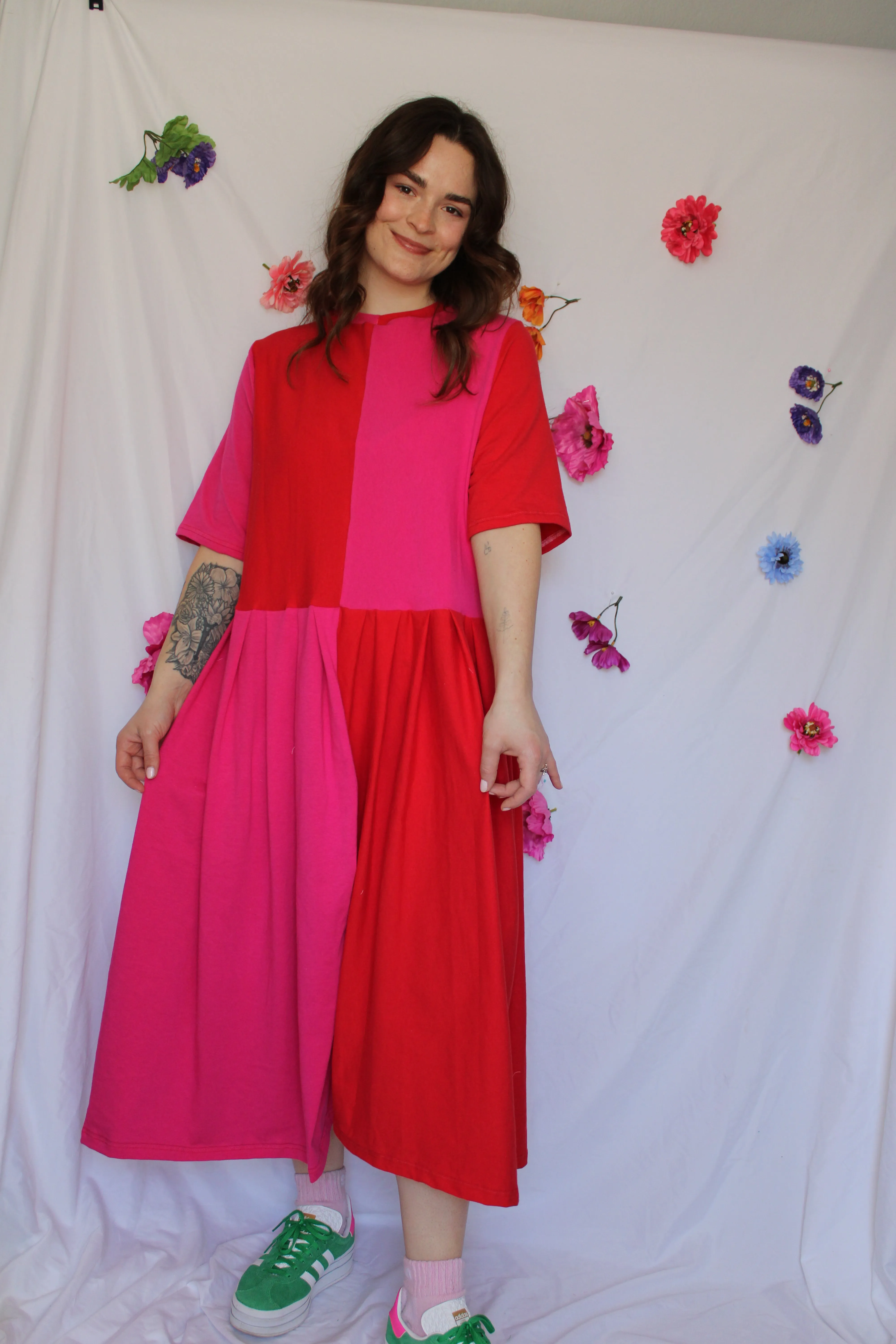 May Dress | Fuchsia + Red sold by Isabella Eve product image thumbnail 4