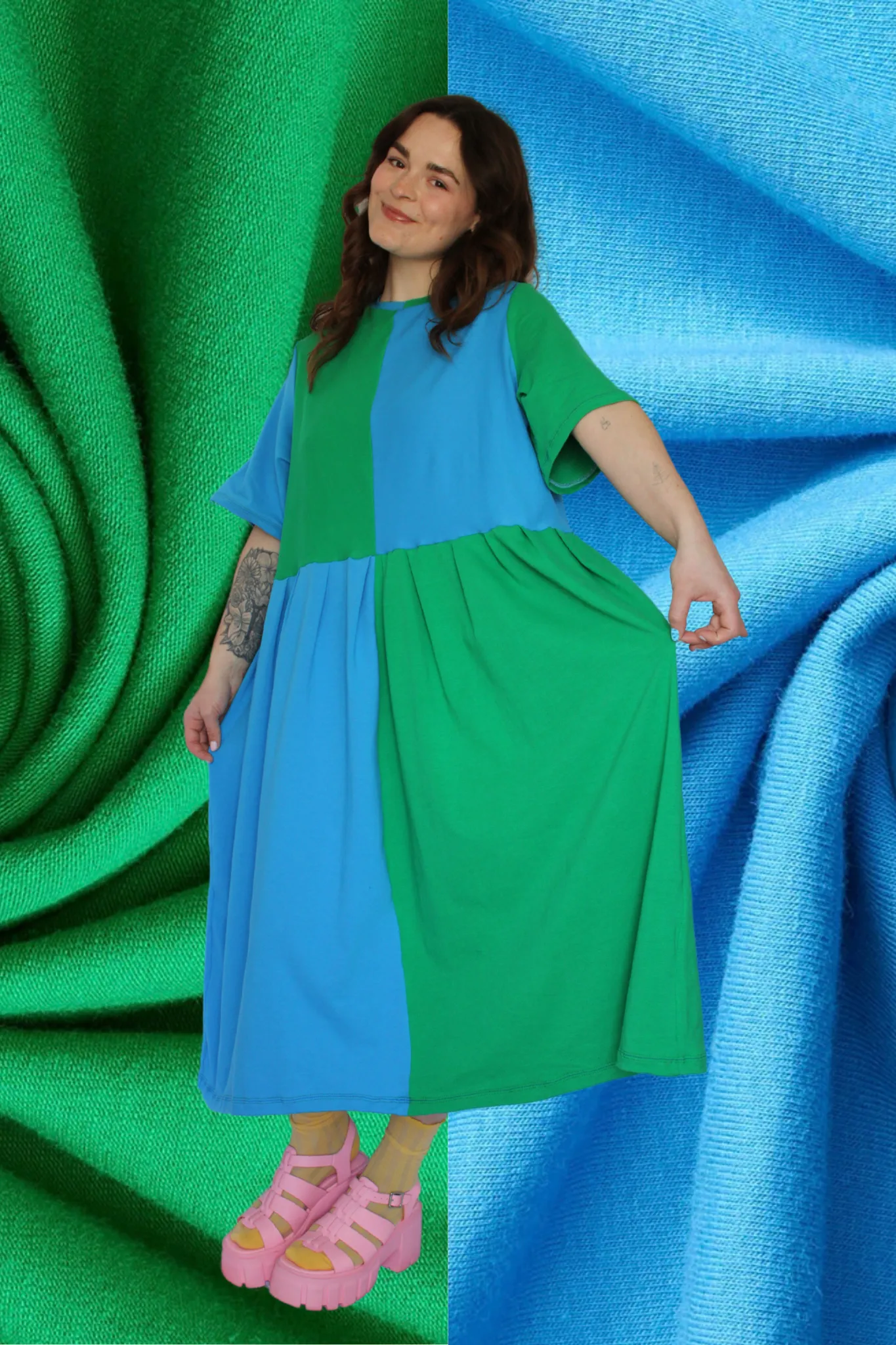 May Dress | Blue + Purple sold by Isabella Eve