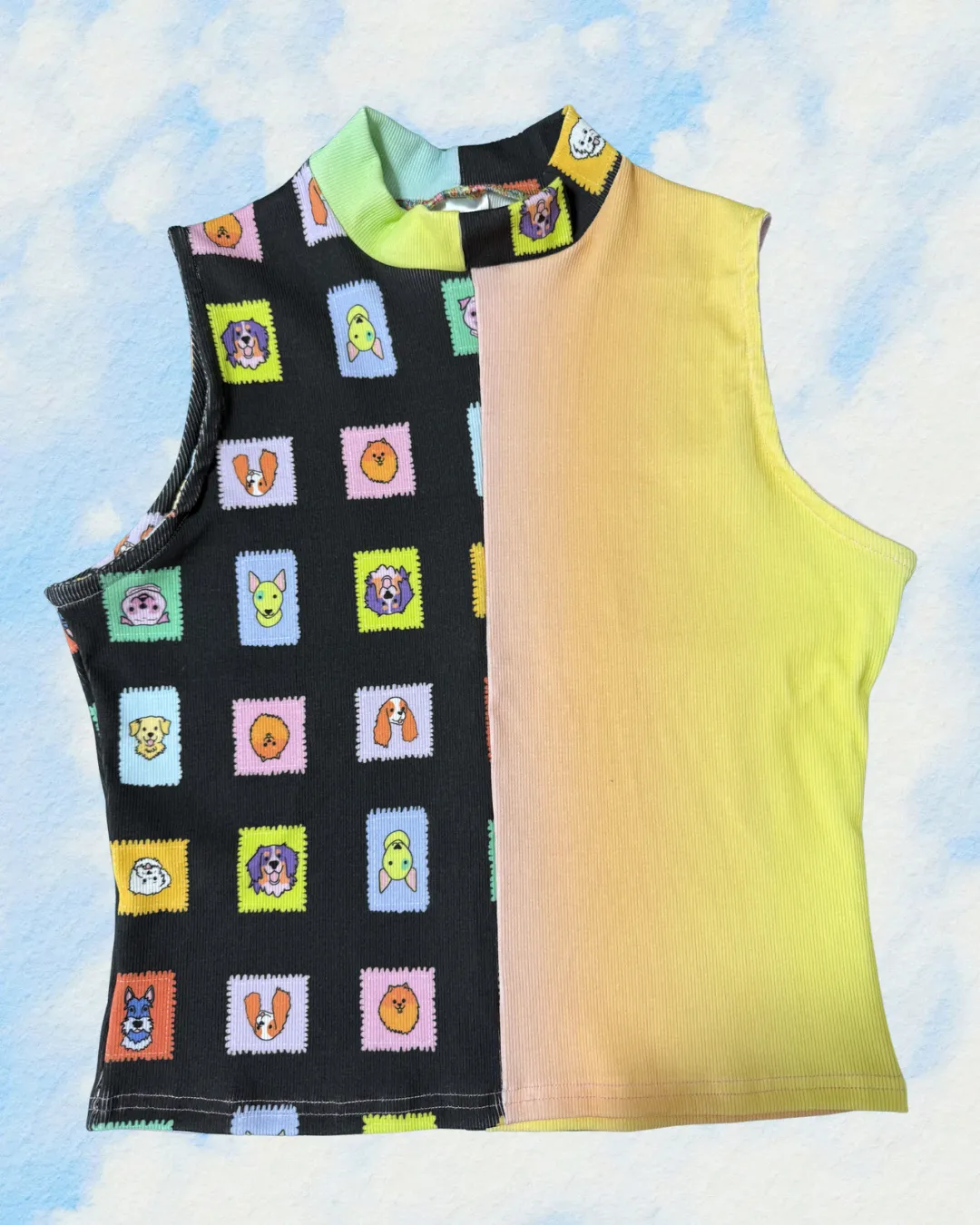 Split Print Rue Tank | LG sold by Isabella Eve