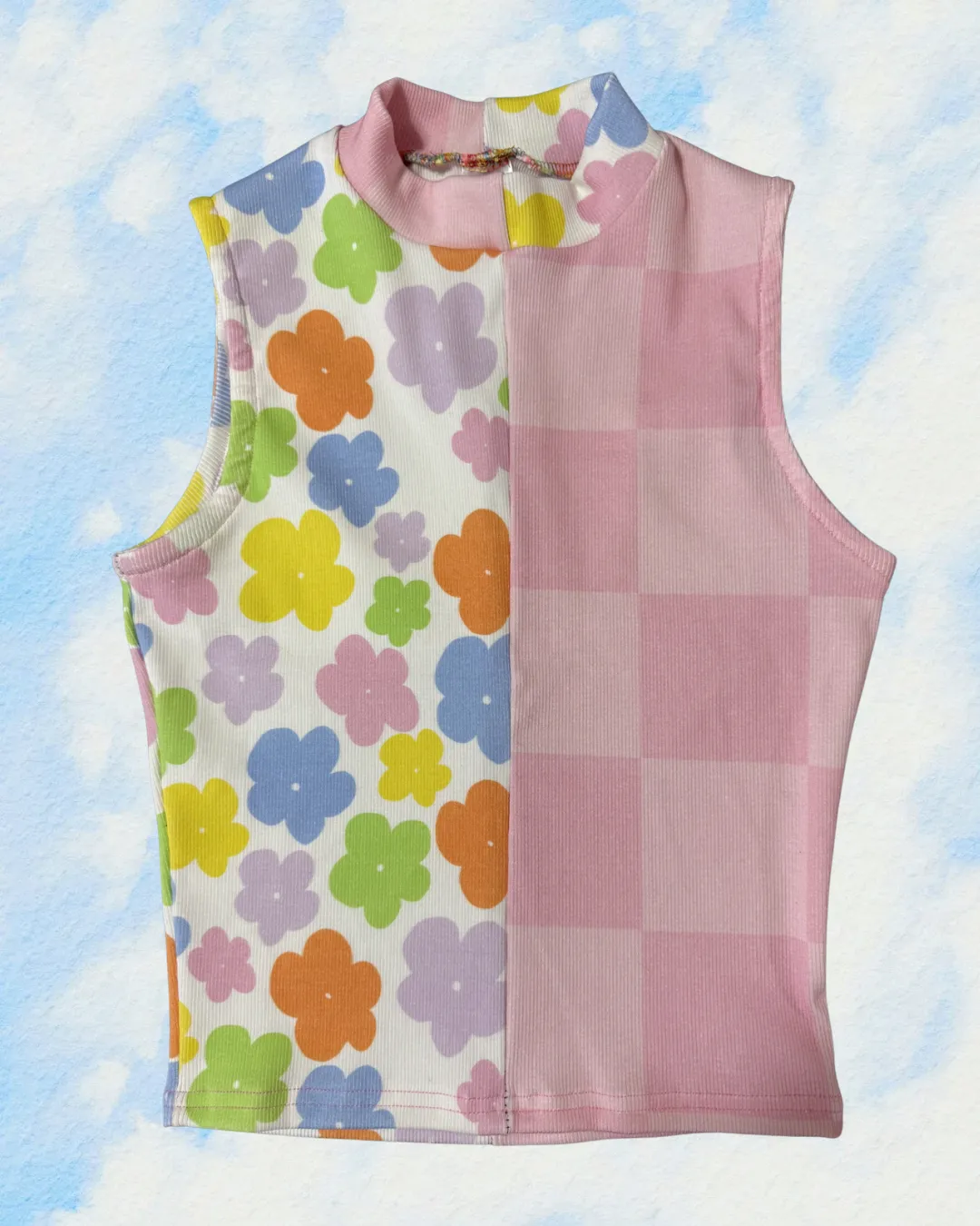 Split Print Rue Tank | XXS sold by Isabella Eve