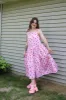 Audrey Dress in Cherry Stripe sold by Isabella Eve