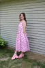 Audrey Dress in Cherry Stripe sold by Isabella Eve