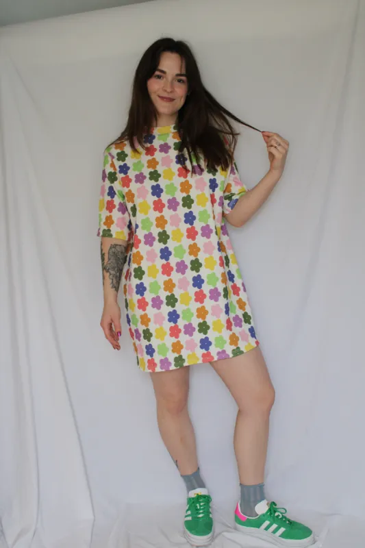 Maya T-Shirt Dress - Flower Power sold by Isabella Eve