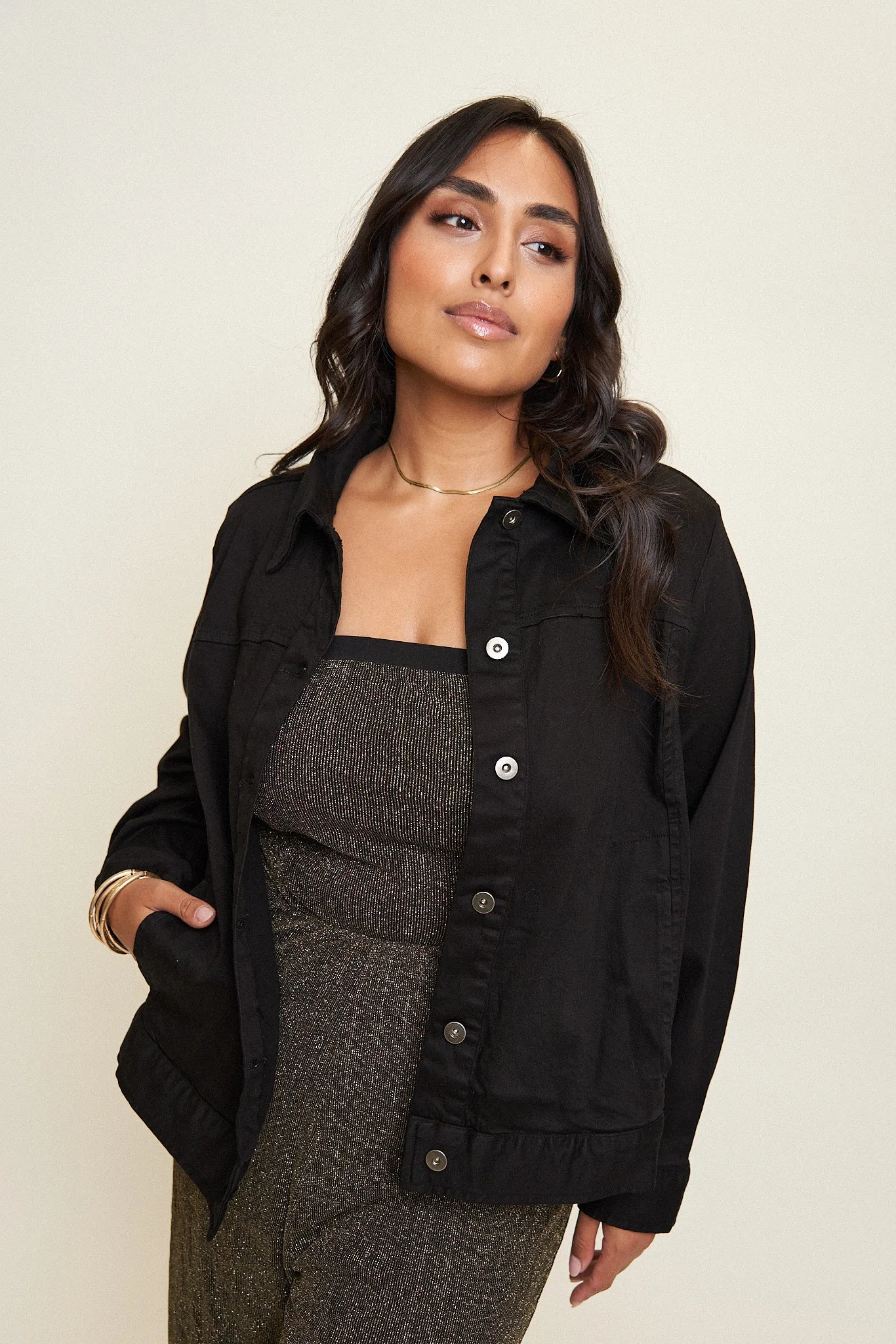 Leah Cotton Tencel Jacket sold by What Lo Wants product image thumbnail 3
