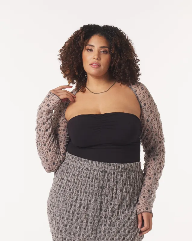 India Shrug in Lace Mesh sold by What Lo Wants