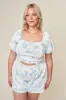 Bo Ruched Top in Sky Blue sold by What Lo Wants