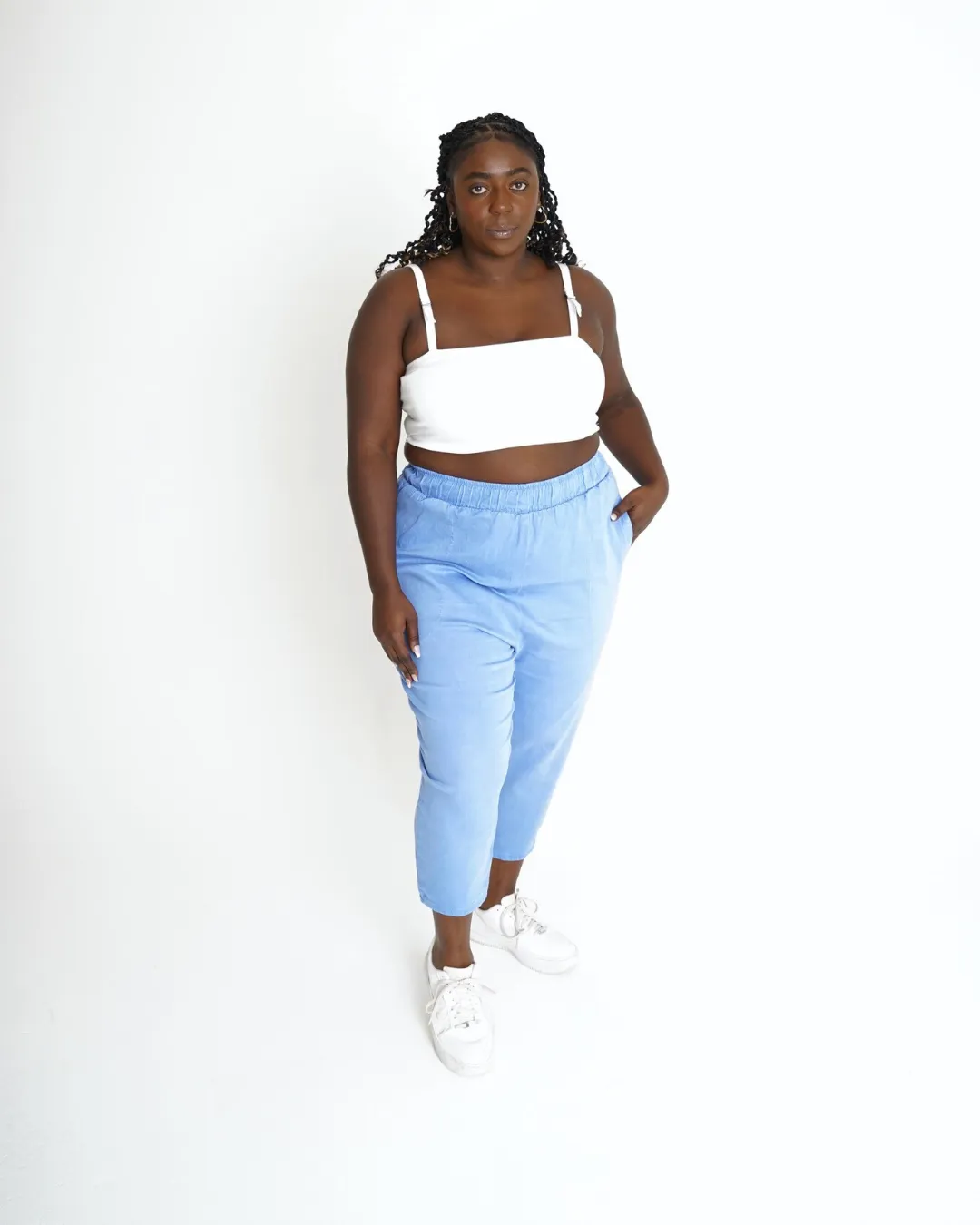 Leah Cotton Tencel Crop Pant sold by What Lo Wants