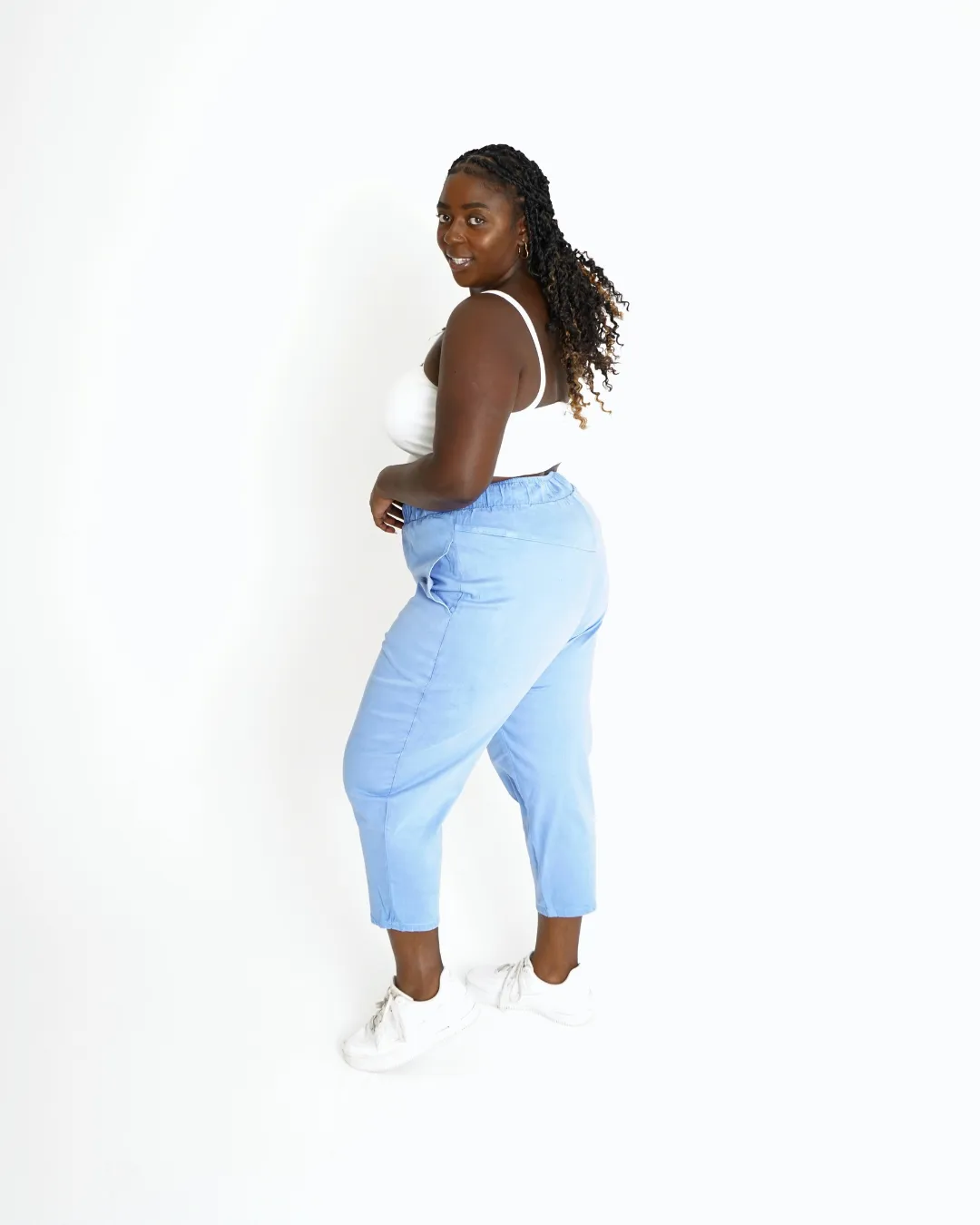 Leah Cotton Tencel Crop Pant sold by What Lo Wants product image thumbnail 3