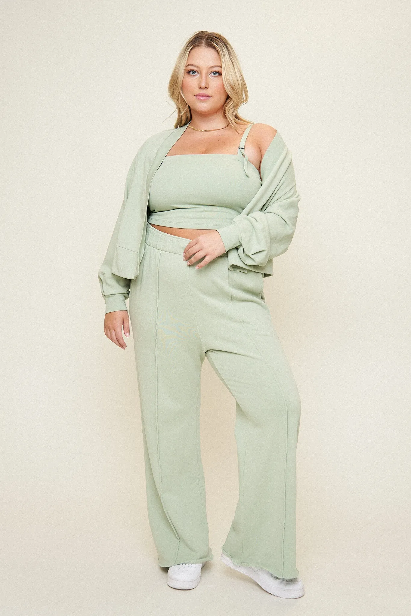 Camilla French Terry Cardigan sold by What Lo Wants