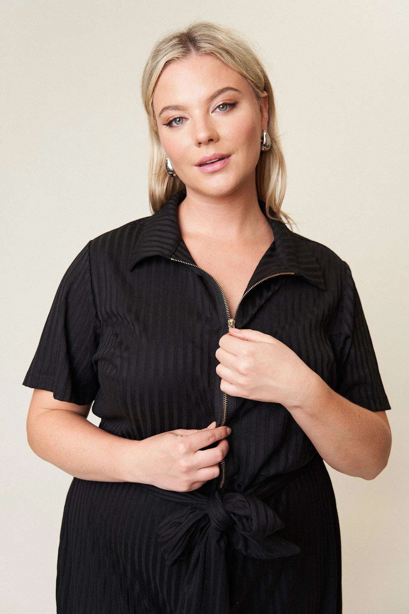 Lucia Belted Jumpsuit sold by What Lo Wants product image thumbnail 3