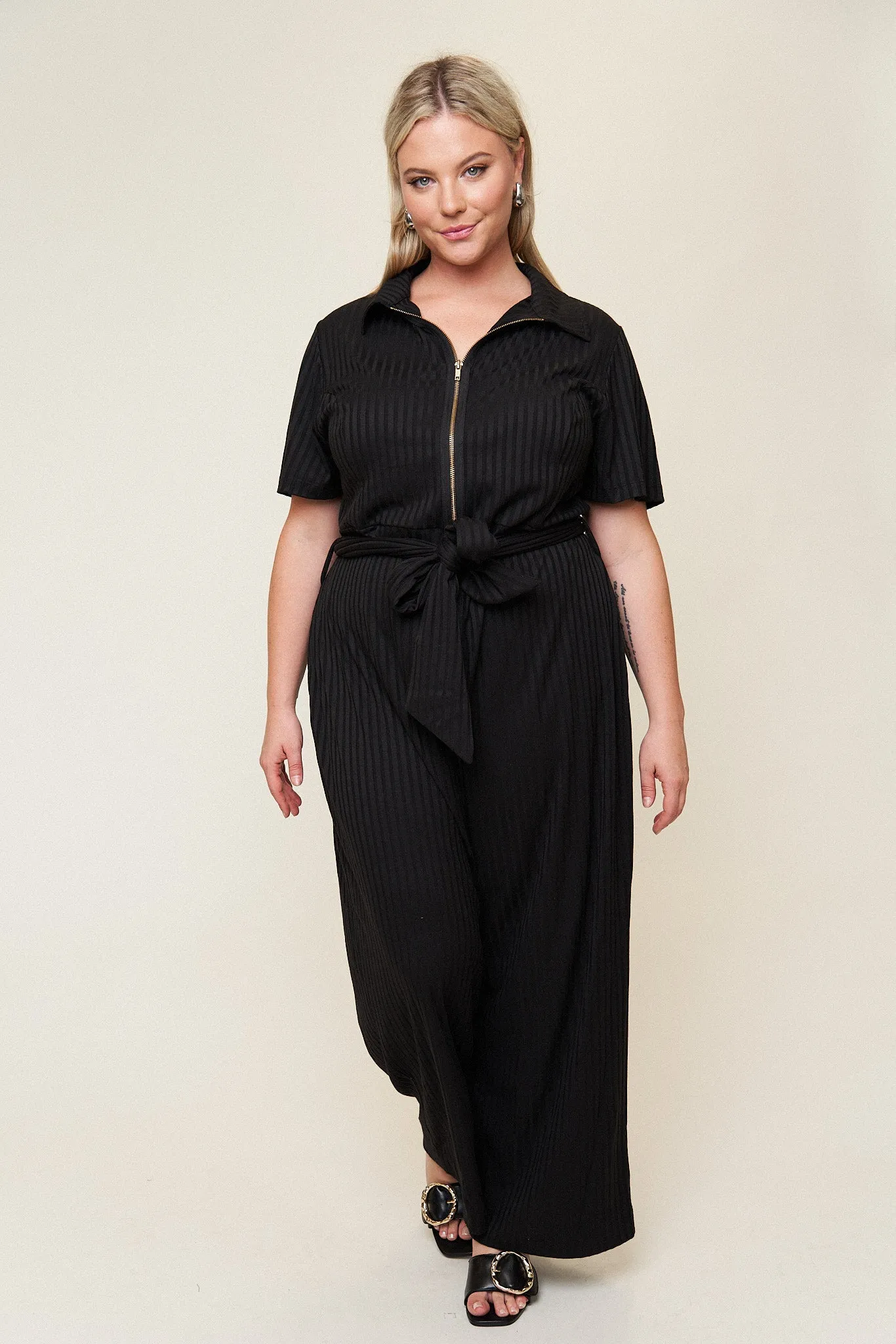 Lucia Belted Jumpsuit sold by What Lo Wants product image thumbnail 2